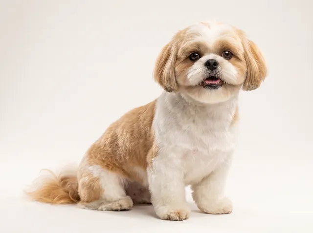 Shih Tzu with full haircut and styling — full dog grooming at home in Dubai